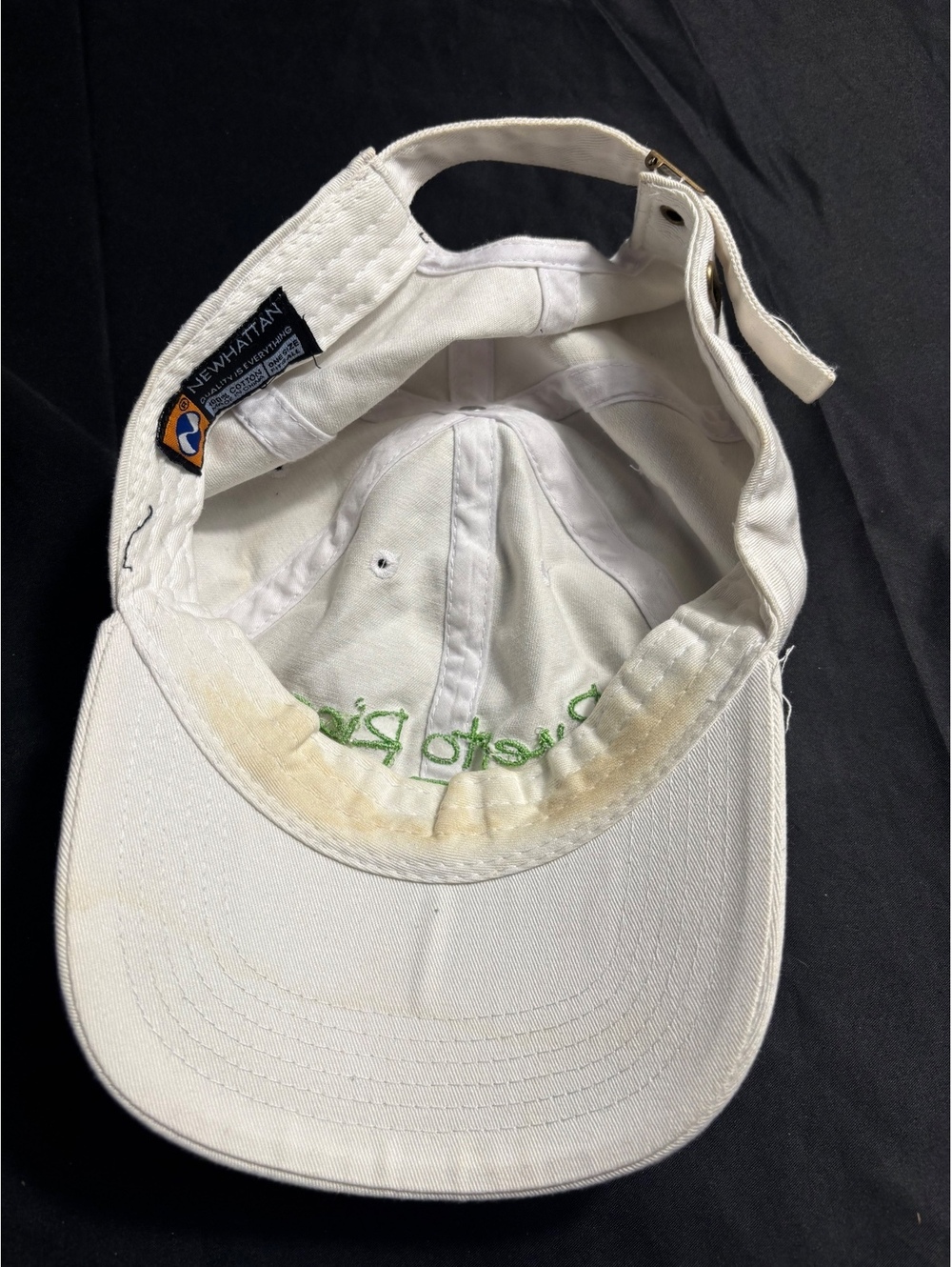 White Puerto Rico Embroidered Baseball Cap - Picture 5 of 5